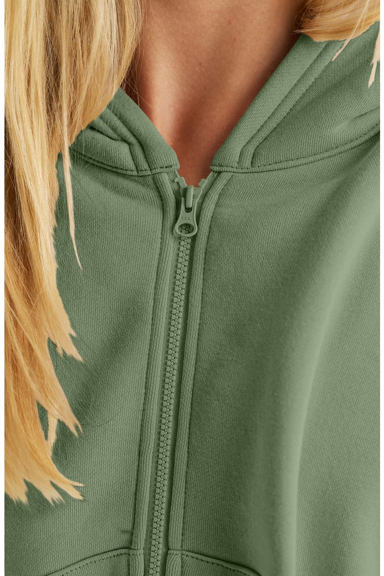 Full Zip Hoodie, Alternate, color, HEATHER OLIVINE