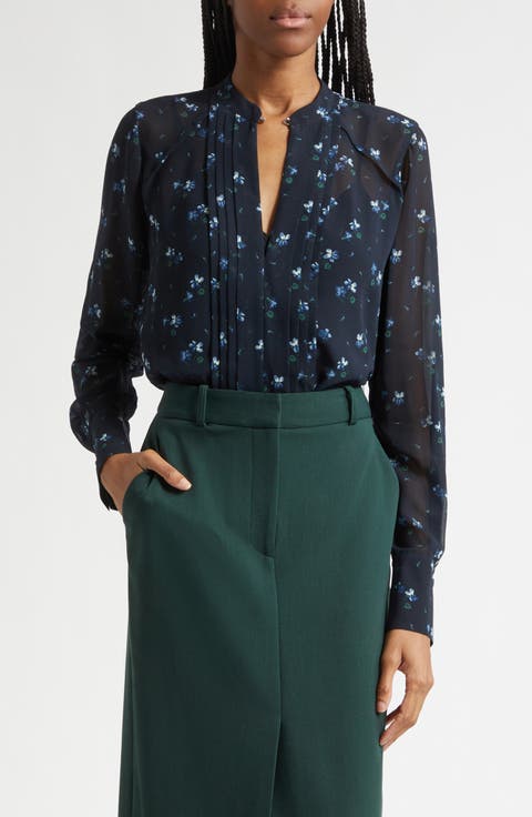 Rennon Floral Pleat Detail Top