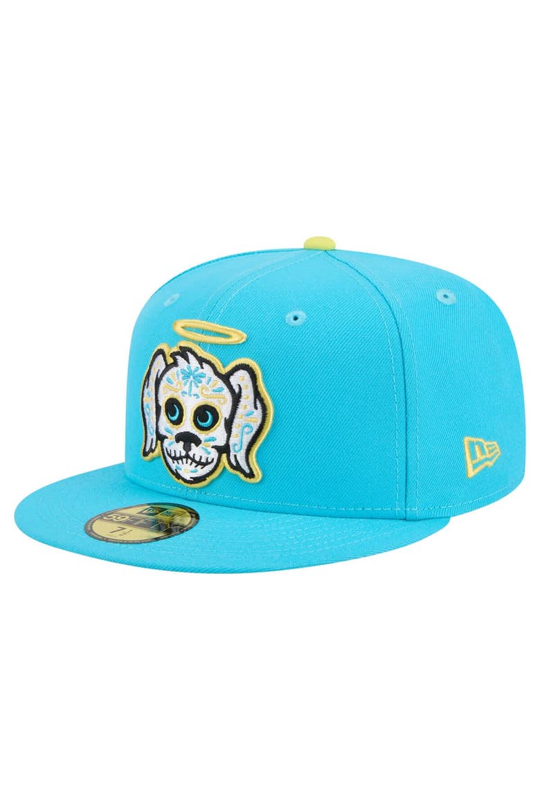 Men's New Era Light Blue Charleston RiverDogs Copa de la Diversión 59FIFTY Fitted Hat, Alternate, color, Light Blue