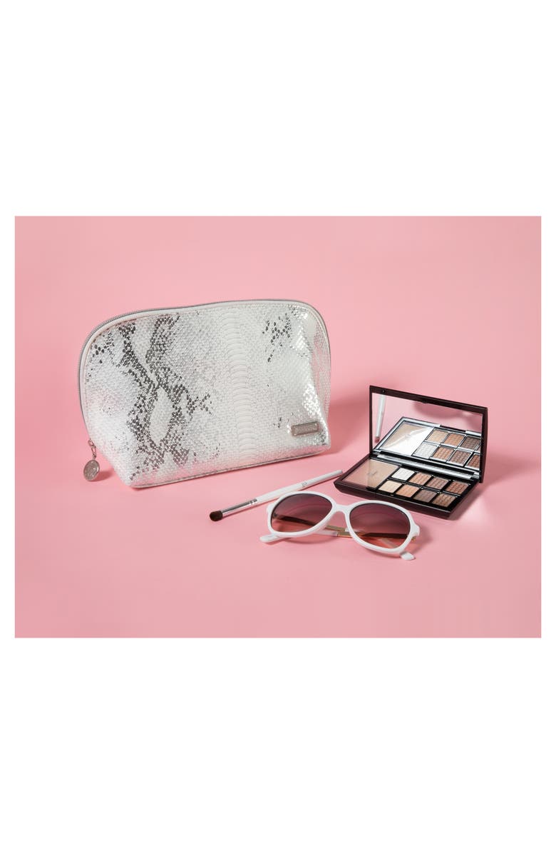 Stephanie Johnson Cairo White Lola Makeup Bag, Alternate, color, 