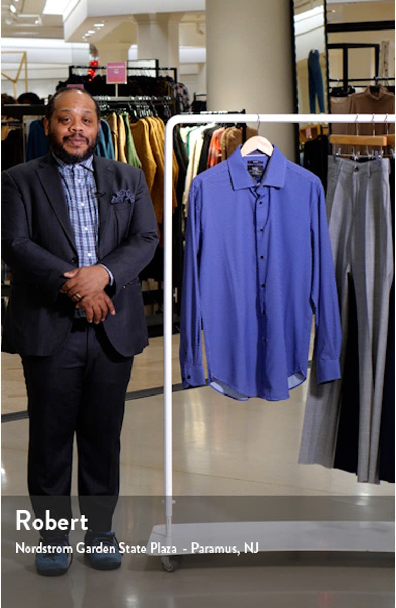 Geometric Print Performance Dress Shirt, sales video thumbnail