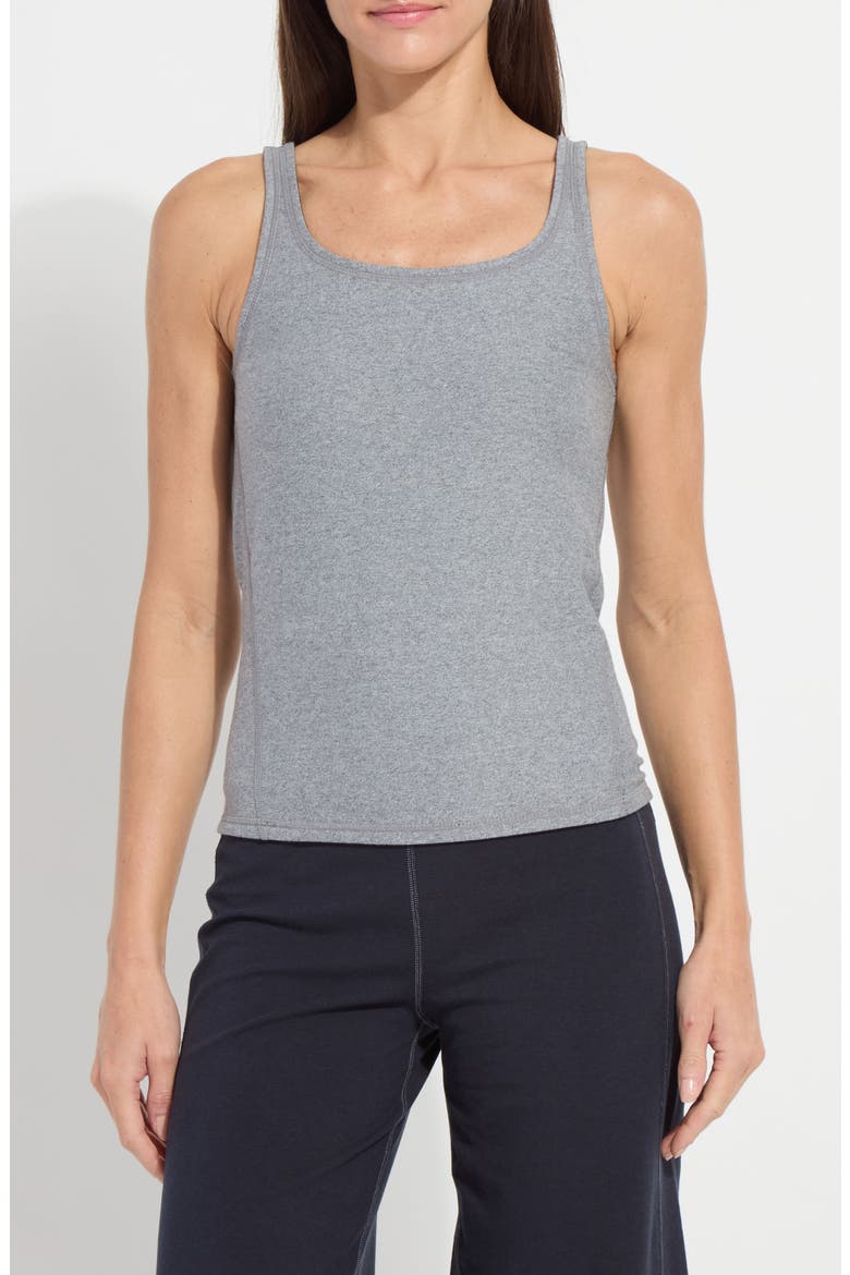 Reversible Cotton Blend Tank, Main, color, TRUE NAVY/ GREY MELANGE