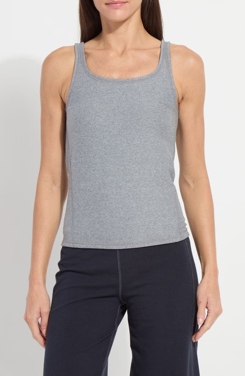 Lysse Reversible Cotton Blend Tank, Main, color, True Navy/ Grey Melange