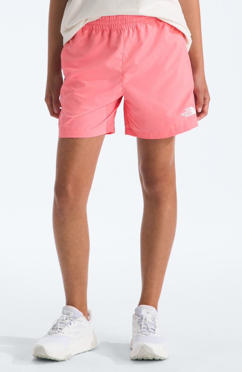 The North Face Kids' Class V FlashDry<sup>™</sup> Shorts, Main, color, Coral Crush Logo Weather Topo