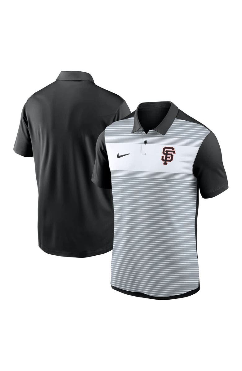Nike Men's Nike White/Black San Francisco Giants Vapor Striped Performance Polo, Main, color, White