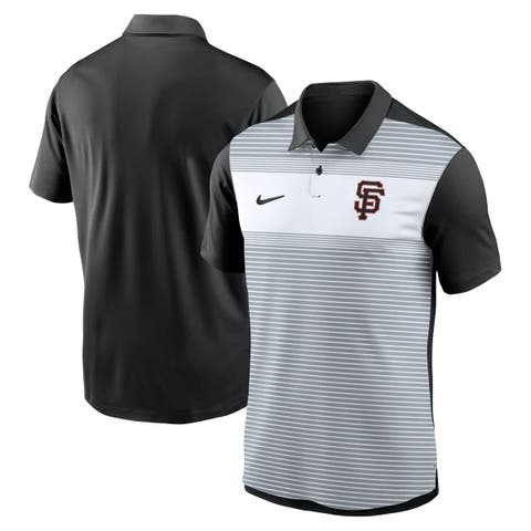 Men's Nike White/Black San Francisco Giants Vapor Striped Performance Polo