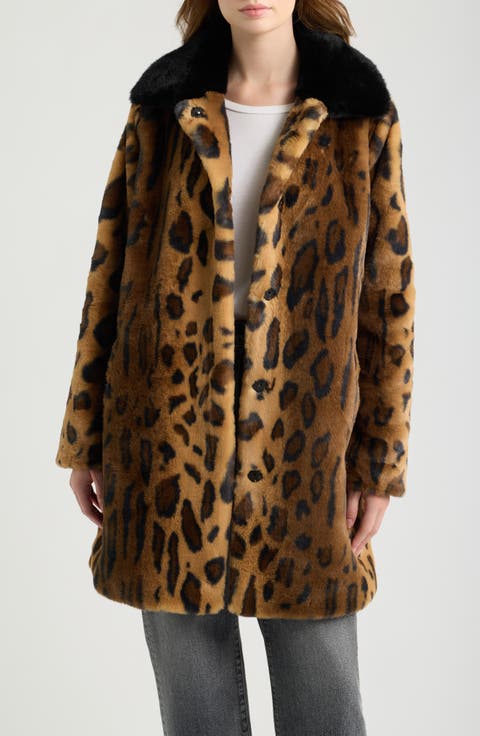 Imani Leopard Faux Fur Coat