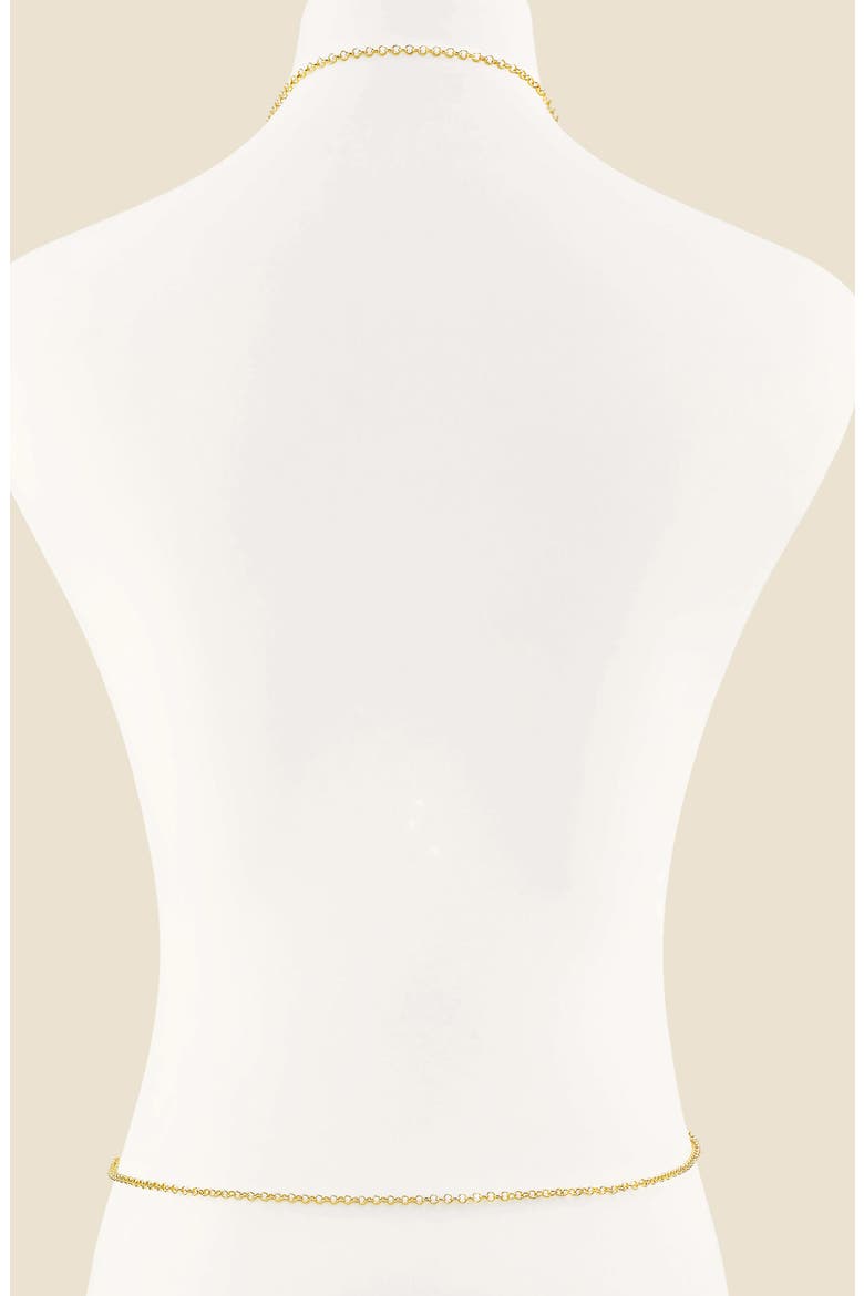 Rolo Link Body Chain, Alternate, color, GOLD