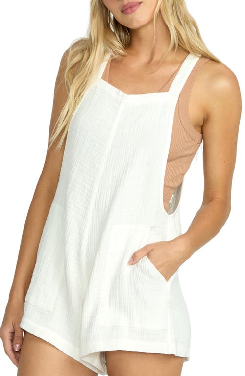 Billabong Beach Crush Cotton Gauze Cover-up Romper In White