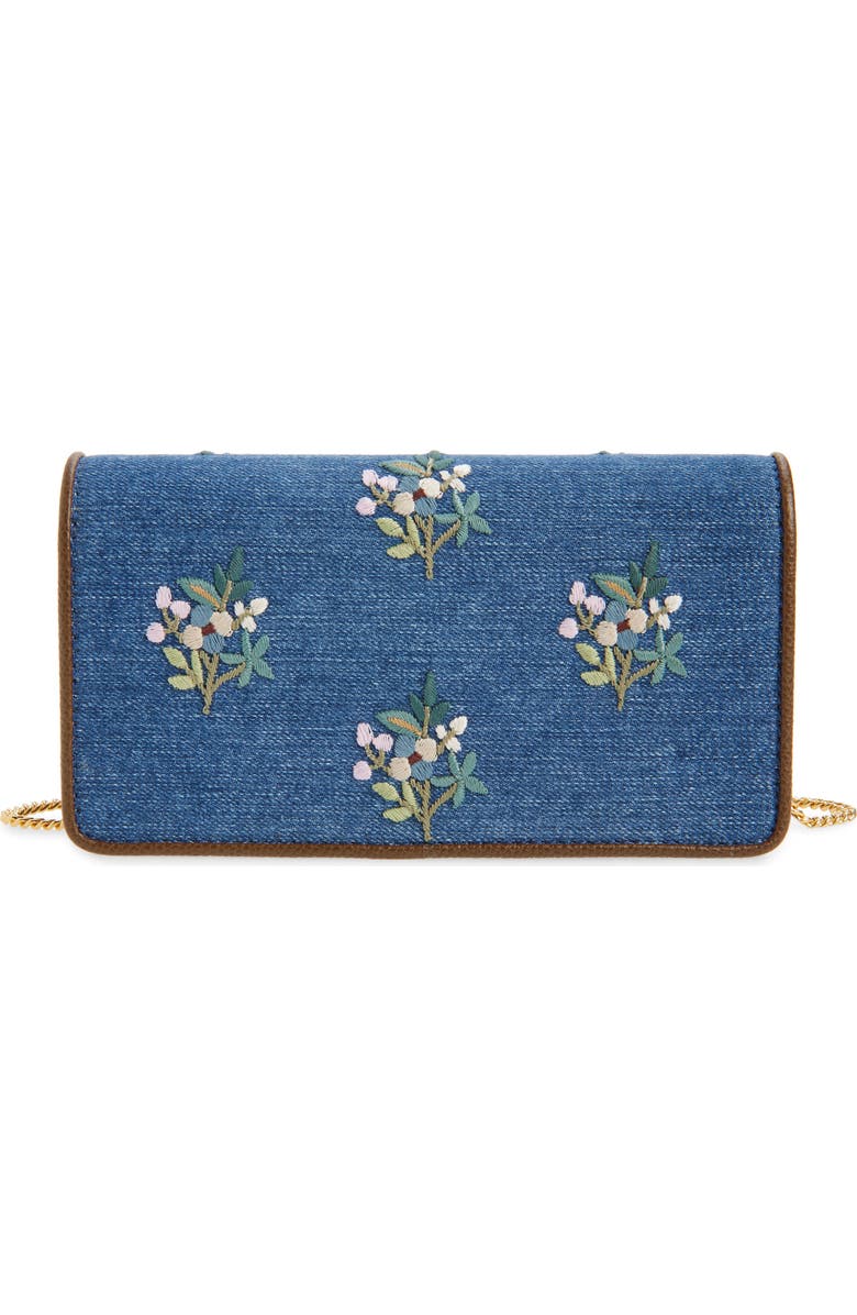 Valentino Garavani Mini VLOGO Signature Denim Crossbody Bag, Alternate, color, Blue Multi