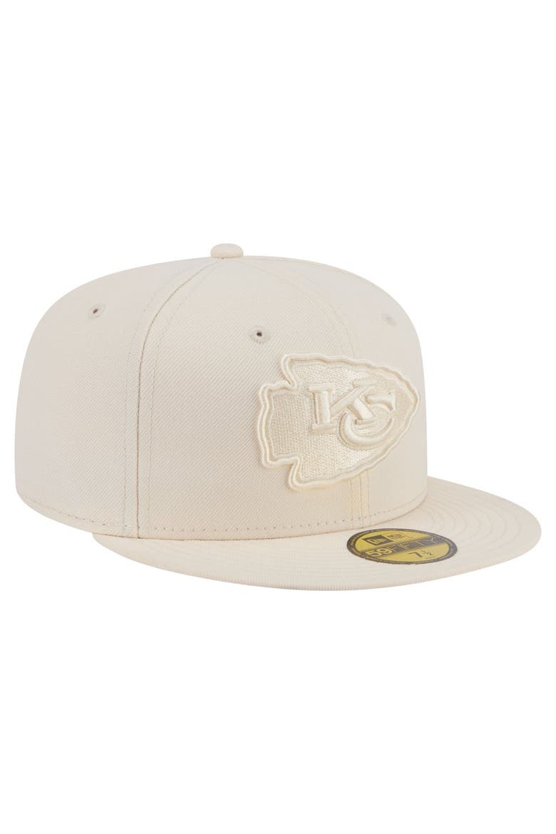Men's New Era Cream Kansas City Chiefs Color Pack 59FIFTY Fitted Hat, Alternate, color, Cream