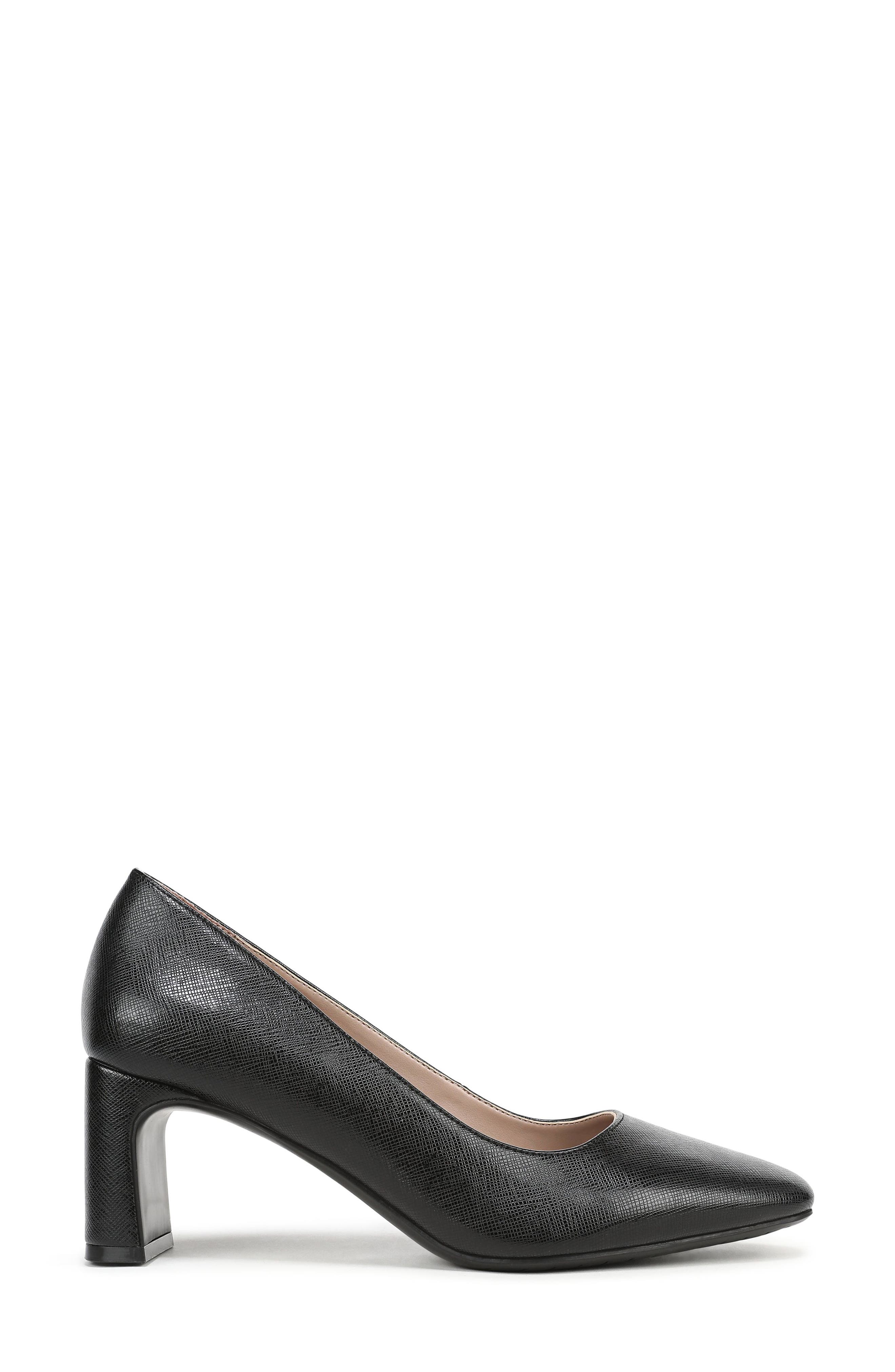 Yuri Square Toe Pump, Alternate, color, BLACK FAUX LEATHER