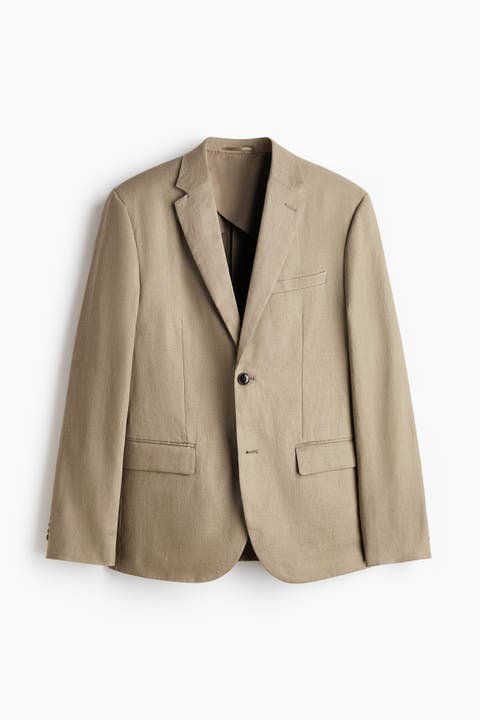 Slim Fit Linen Jacket
