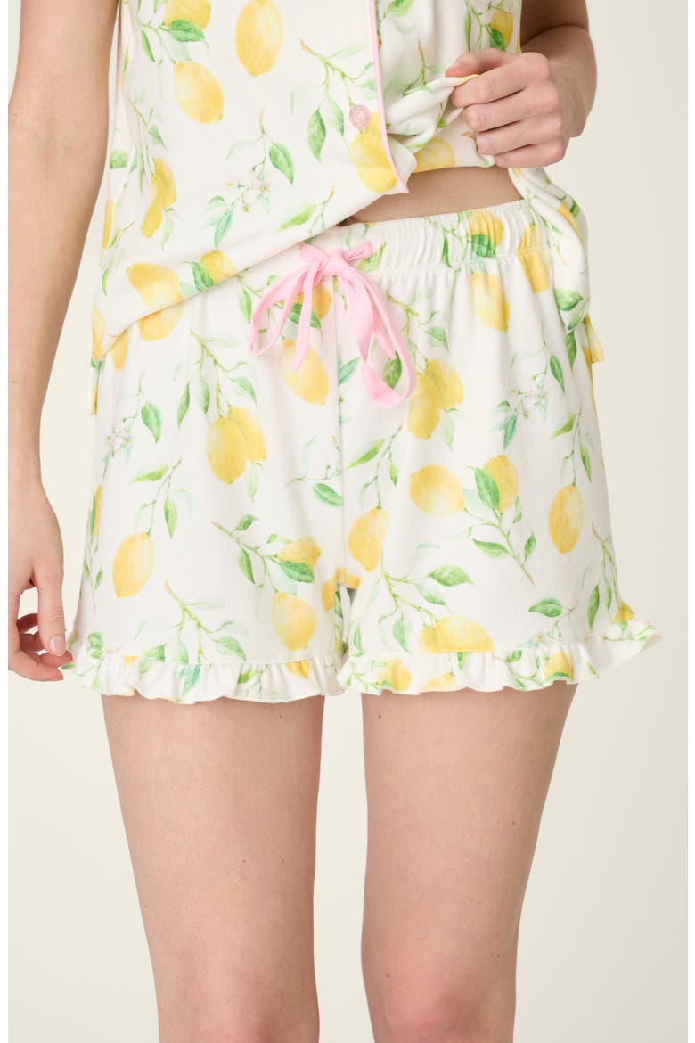 La Dolce Spritz Jersey Pajama Shorts, Alternate, color, IVORY
