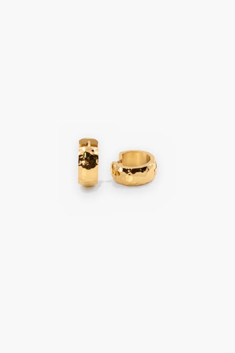 Hammered Small Hoops