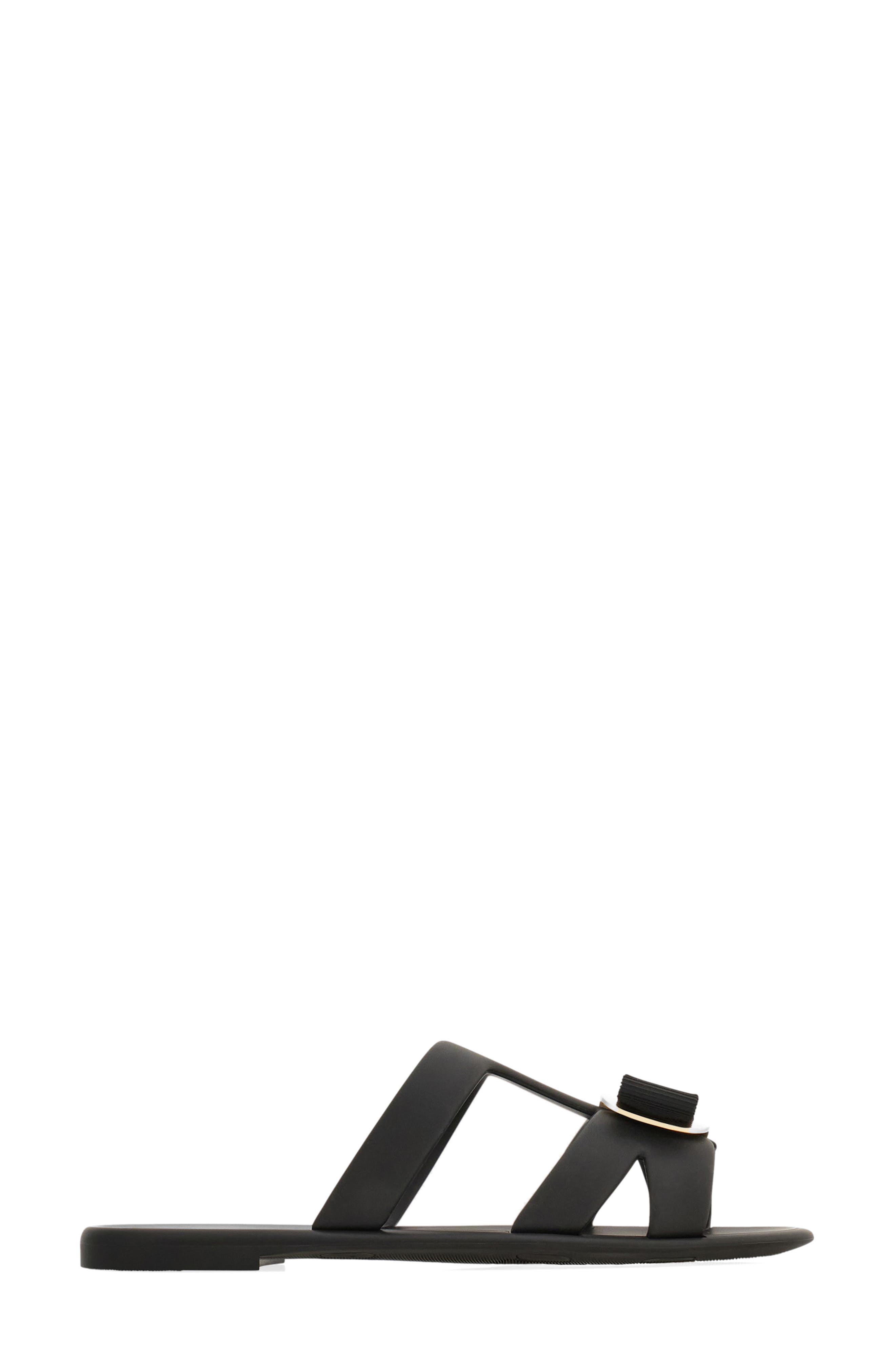 FERRAGAMO Lilou Slide Sandal, Alternate, color, Nero