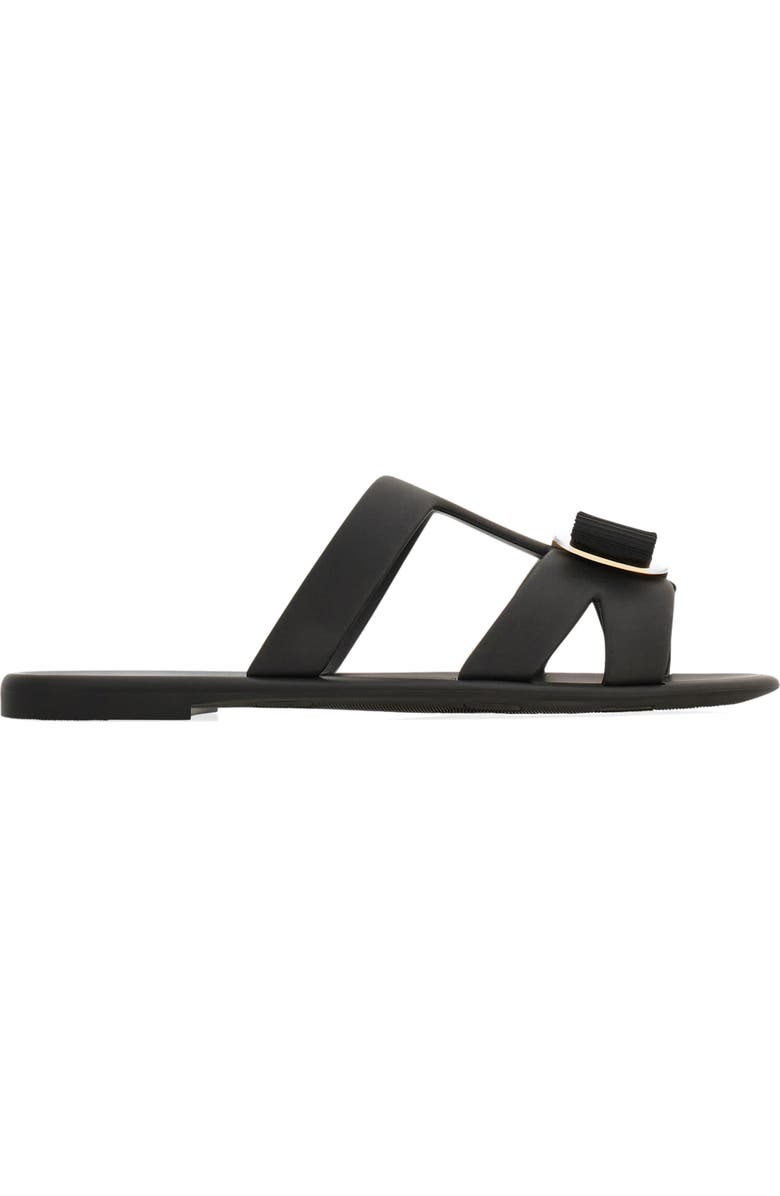 FERRAGAMO Lilou Slide Sandal, Alternate, color, Nero