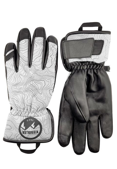 Waterproof Ergo Grip Leather Palm Snow Gloves
