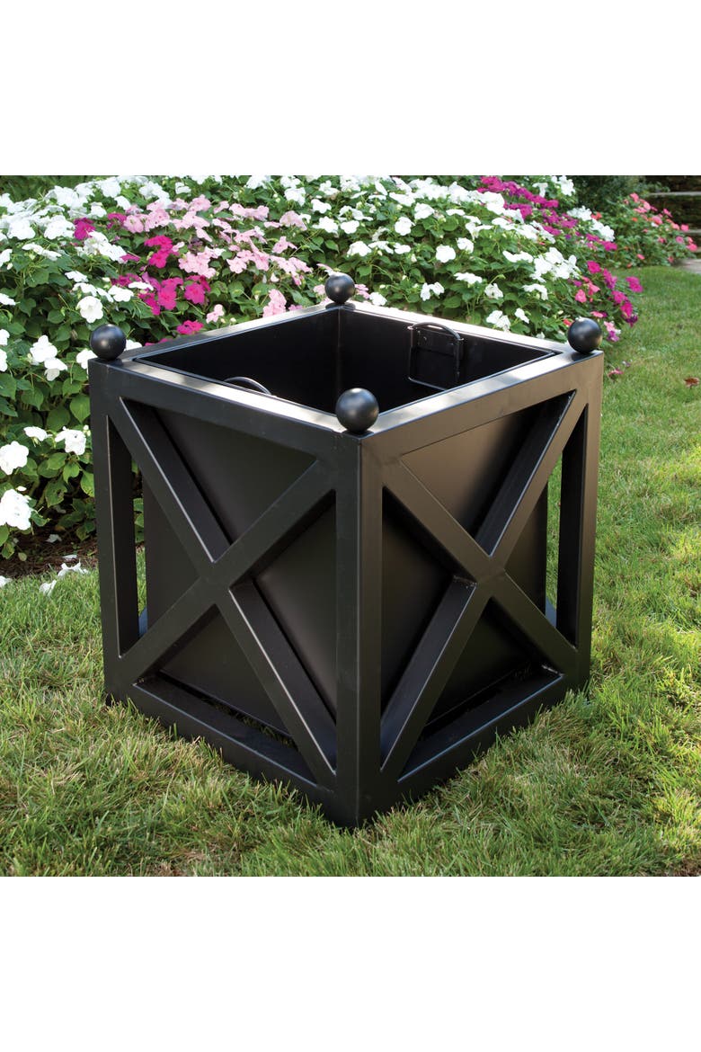 Paris Planter, Alternate, color, Black