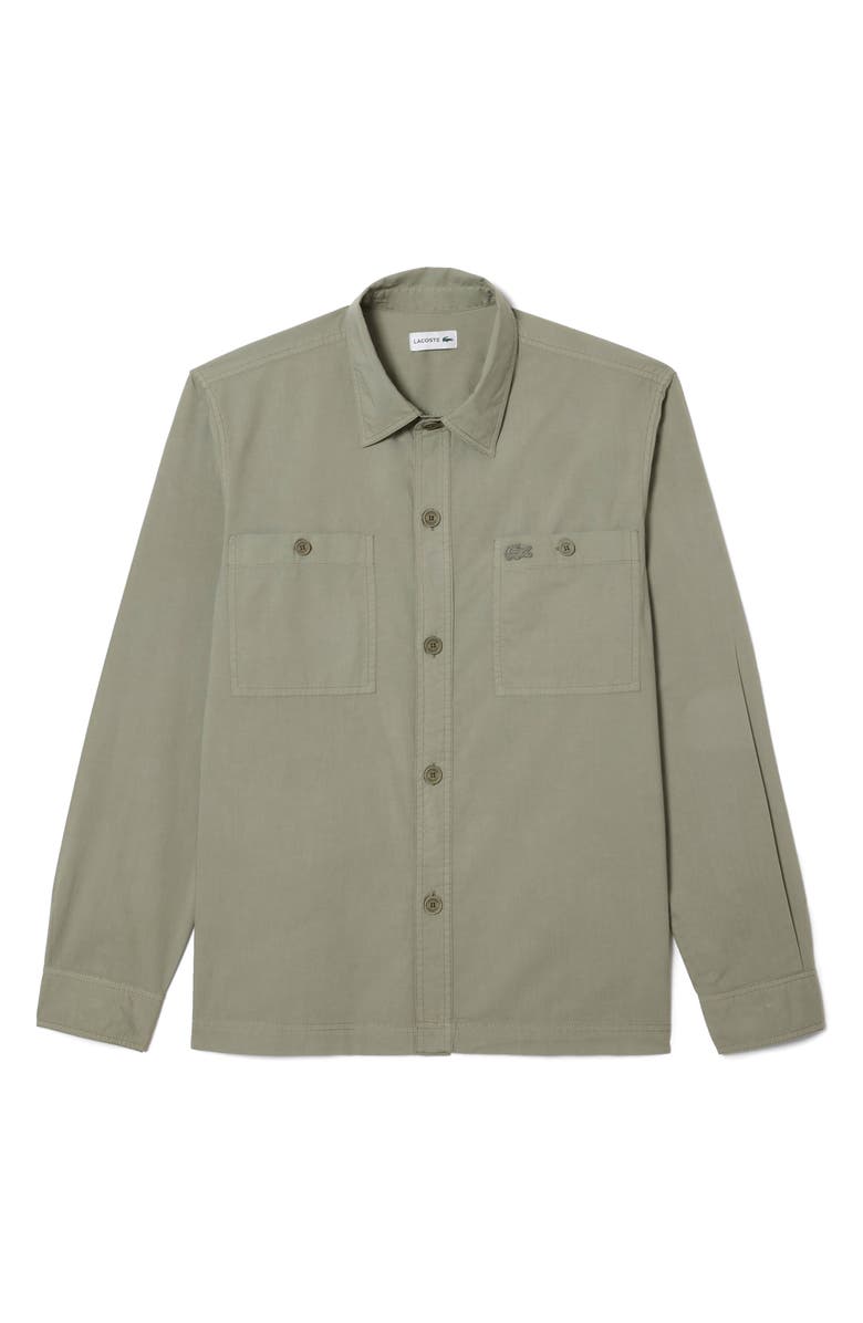 Lacoste Cotton Button-Up Overshirt, Main, color,