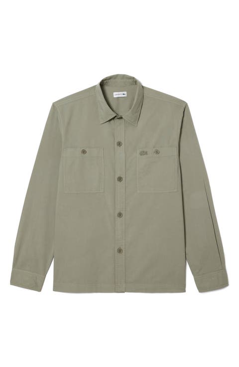 Cotton Button-Up Overshirt