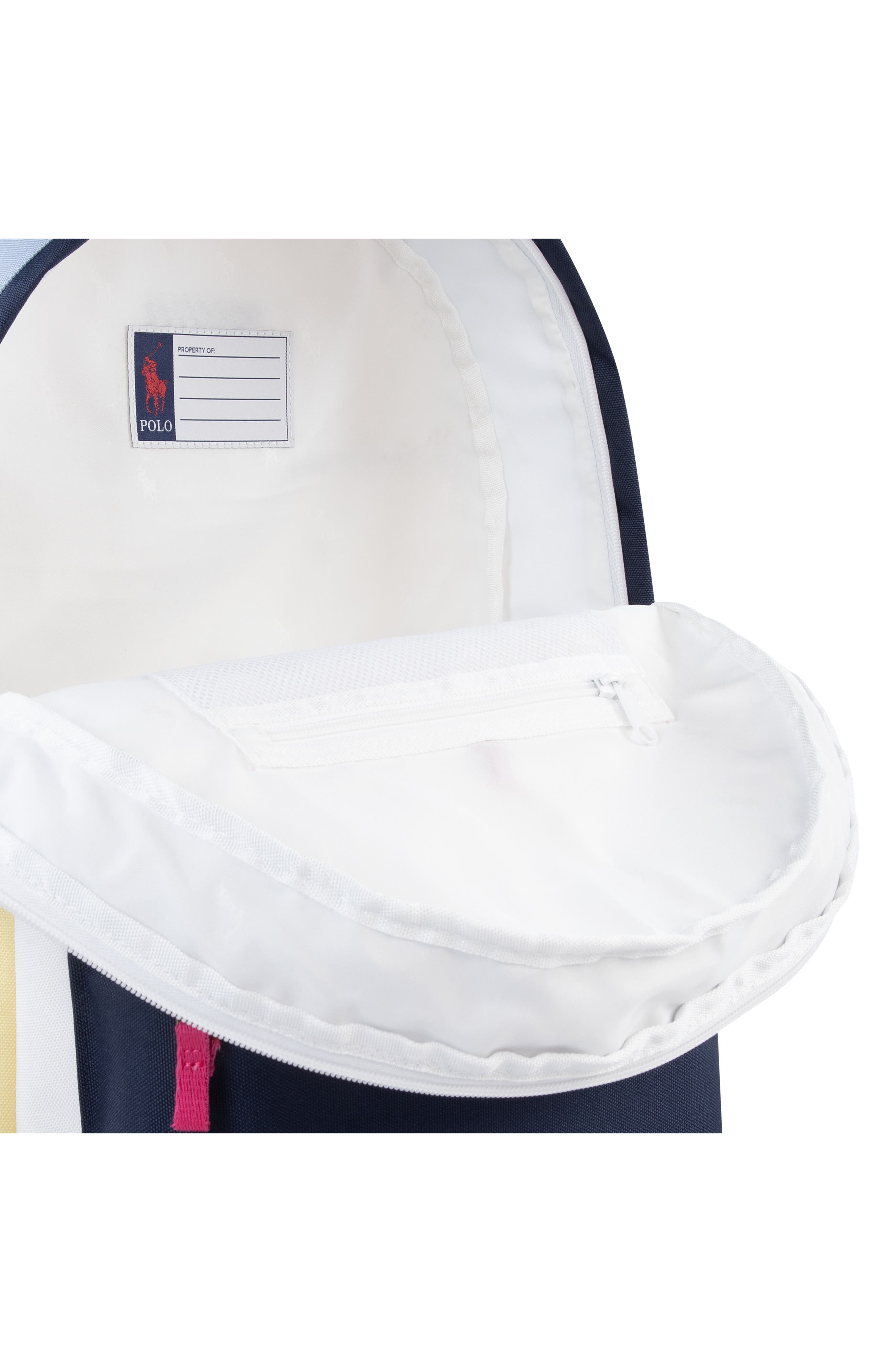Ralph Lauren Kids' Colorblock Backpack, Alternate, color, White / Multi