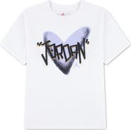 Jordan Kids' Heart Sketch Graphic Cotton Blend T-Shirt