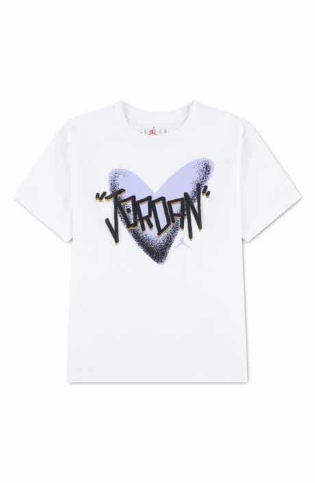 Kids' Heart Sketch Graphic Cotton Blend T-Shirt