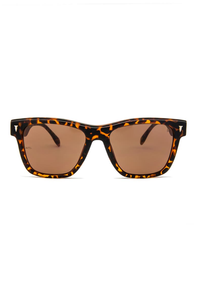 The Wave 50mm Square Sunglasses, Main, color, MATTE TORTOISE / BROWN