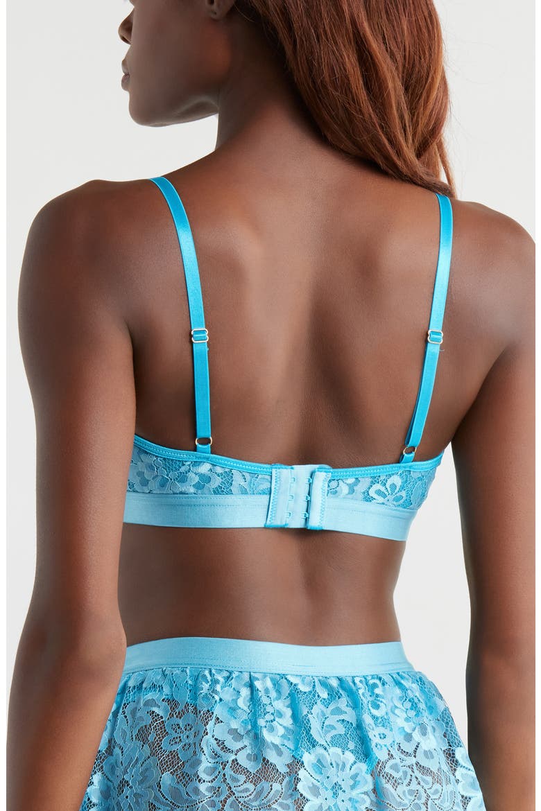 Triangle Lace Bralette, Alternate, color, BLUE