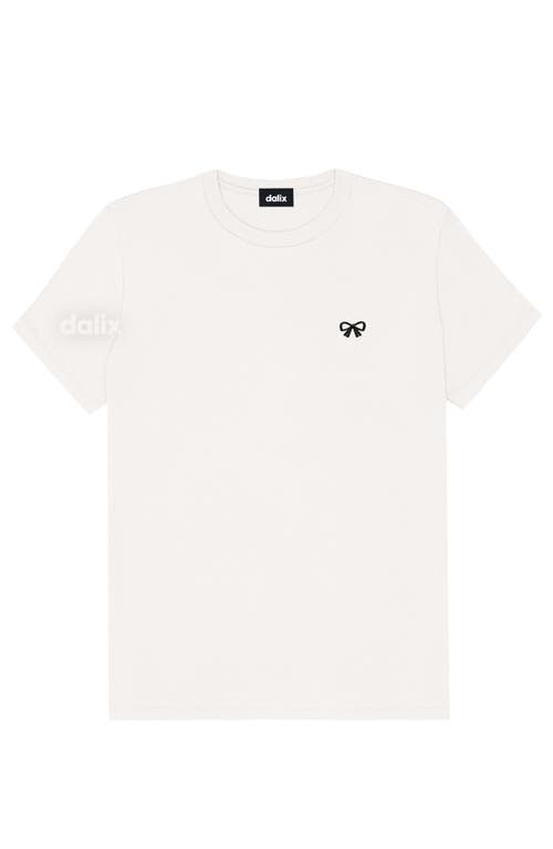 Dalix Womens Bow Jersey Tee In White