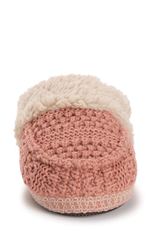 Muk Luks Moselle Faux Shearling Clog Slipper In Pink