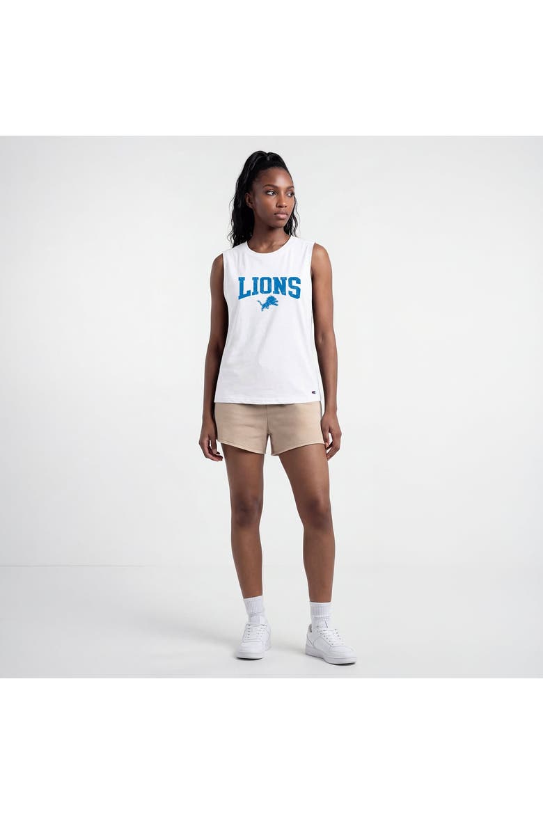 Women's Champion  White Detroit Lions Muscle Tank Top, Alternate, color, White