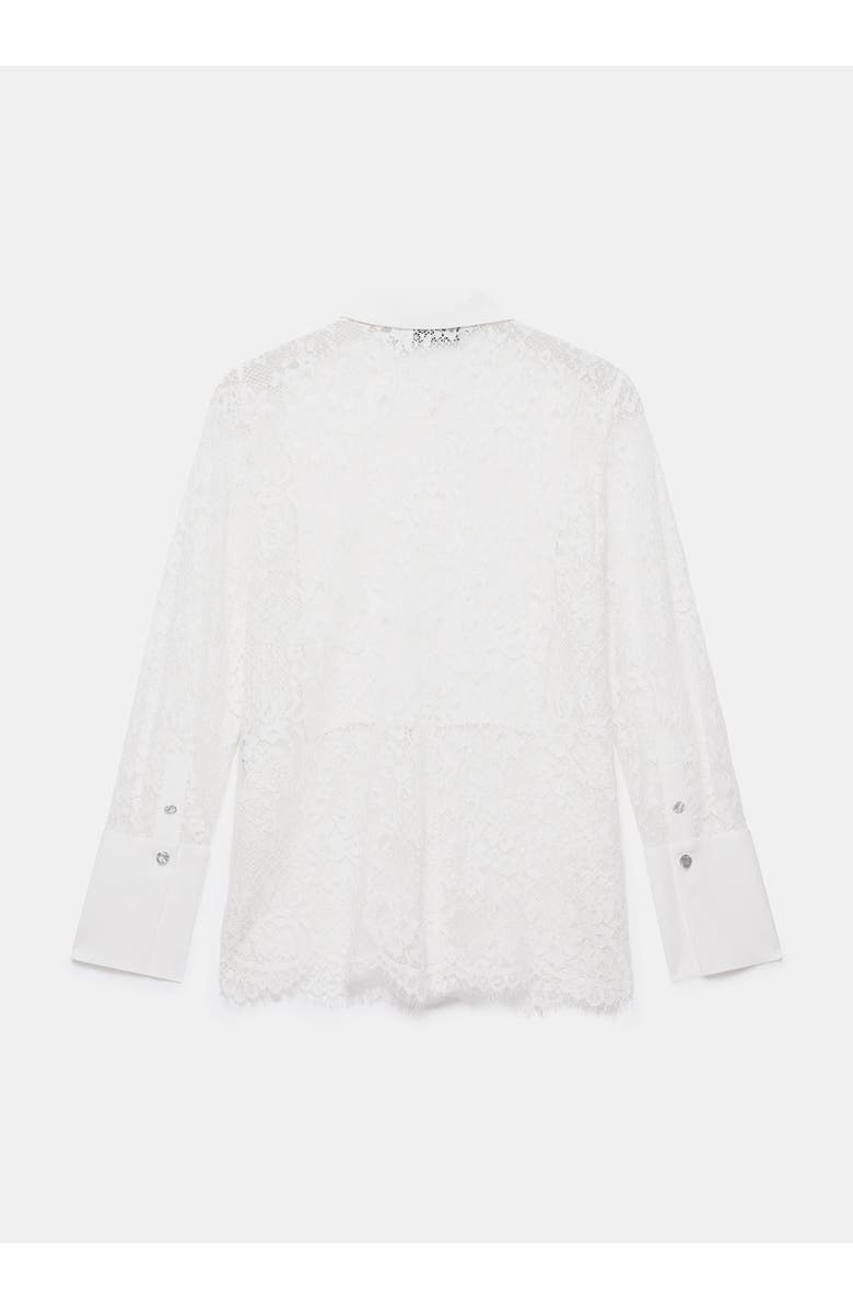 MINT VELVET Lace Pintuck Shirt, Alternate, color, Ivory