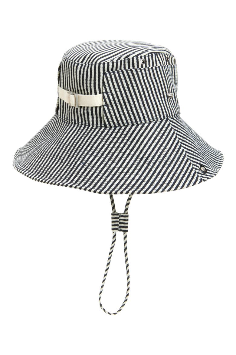 Le Bob de-Nîmes Cotton Twill Bucket Hat, Alternate, color, NAVY/ WHITE STRIPE 3FU