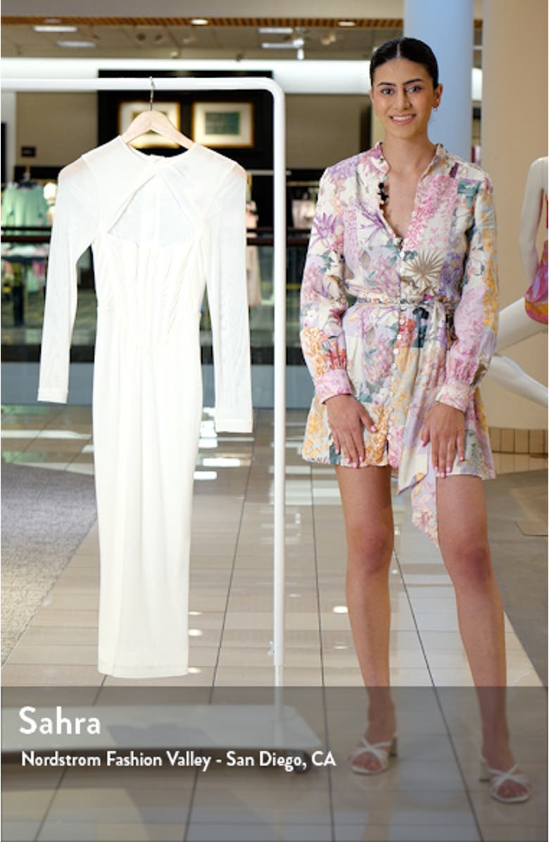 Ramona Corset Long Sleeve Midi Dress, sales video thumbnail