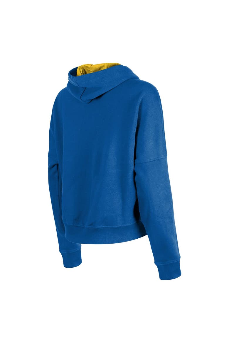 Women's New Era Royal Golden State Warriors Boxy Pullover Hoodie, Alternate, color, Royal