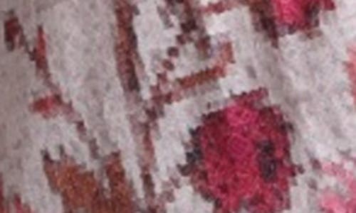 Apny Mixed Print Side Tie Cotton Button-up Shirt In Pink Multi