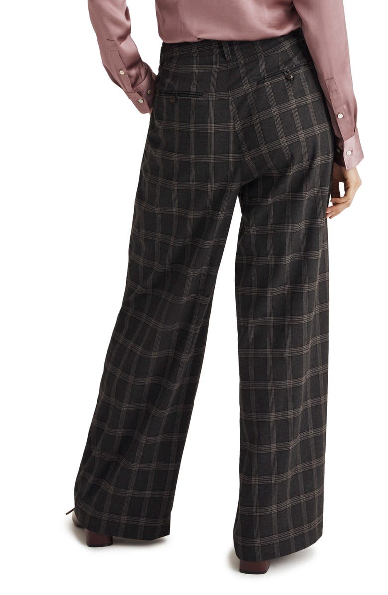 Madewell The Harlow Plaid Wide Leg Pants, Alternate, color,