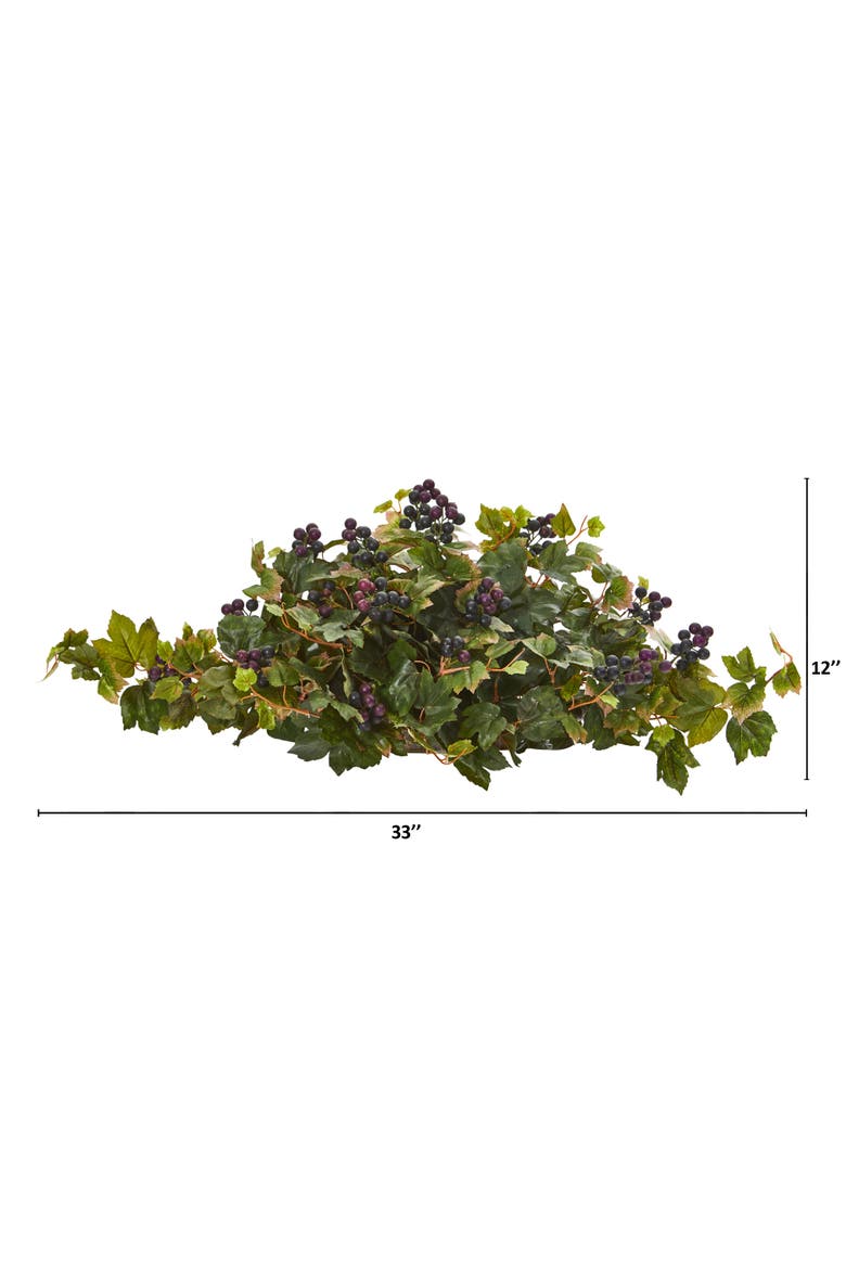 33-in Grape Leaf Artificial Ledge Plant, Alternate, color, Green