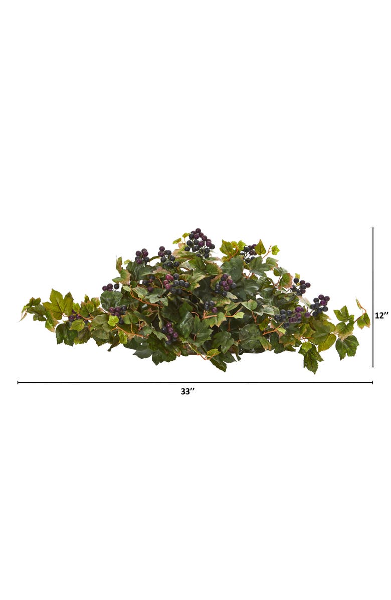 NEARLY NATURAL 33-in Grape Leaf Artificial Ledge Plant, Alternate, color, Green