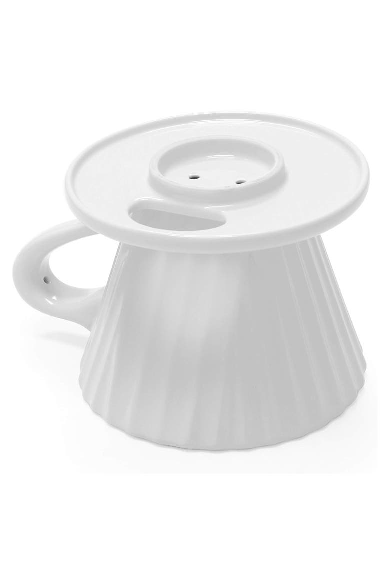 8 ounce Lotus Ceramic Pour Over Coffee Filter, Alternate, color, White
