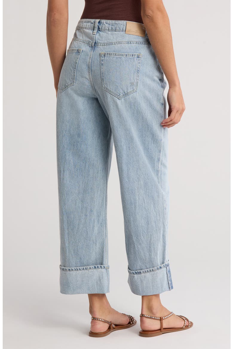 Cuffed High Waist Baggy Jeans, Alternate, color, SMOOCH