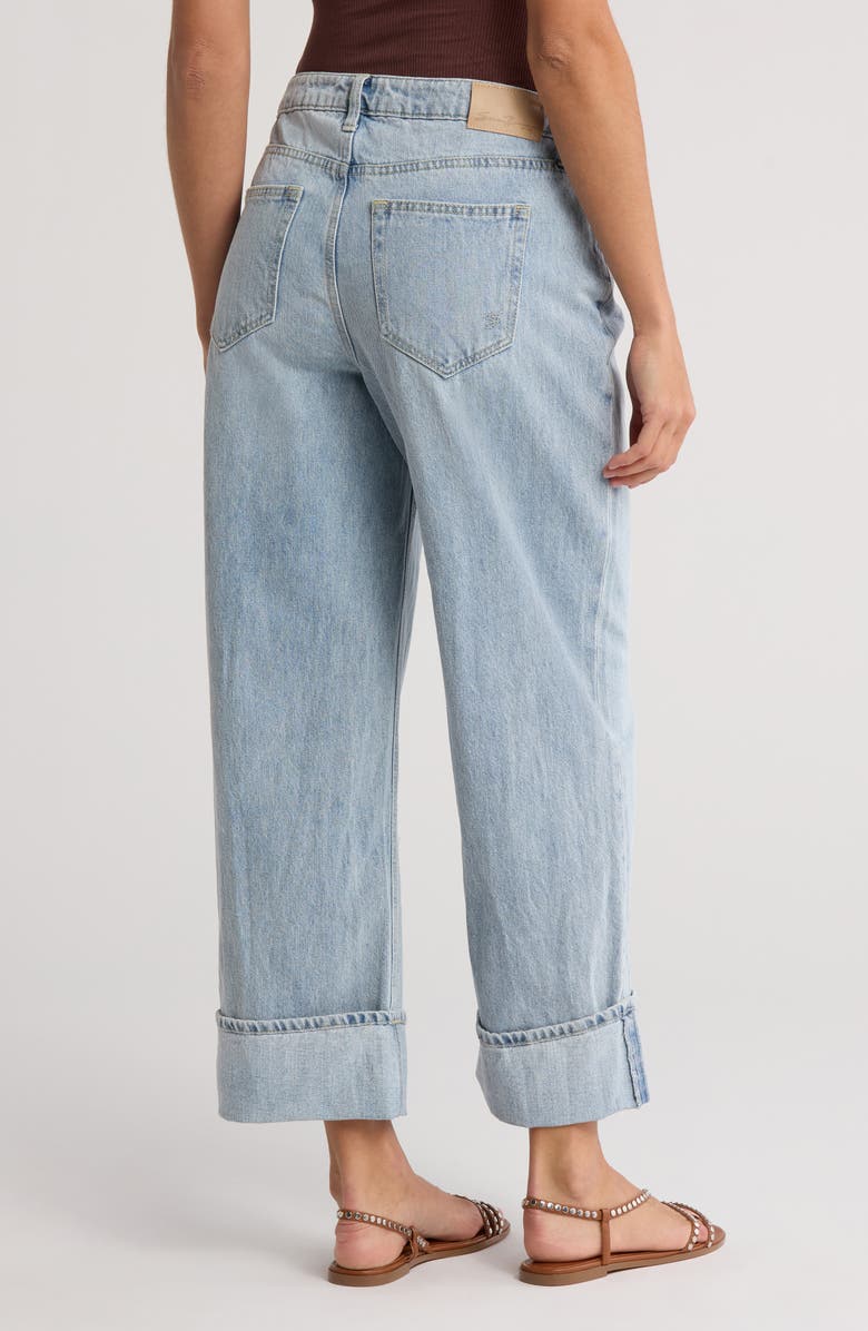 Seven7 Cuffed High Waist Baggy Jeans, Alternate, color, Smooch