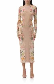 AFRM Ashland Long Sleeve Midi Dress