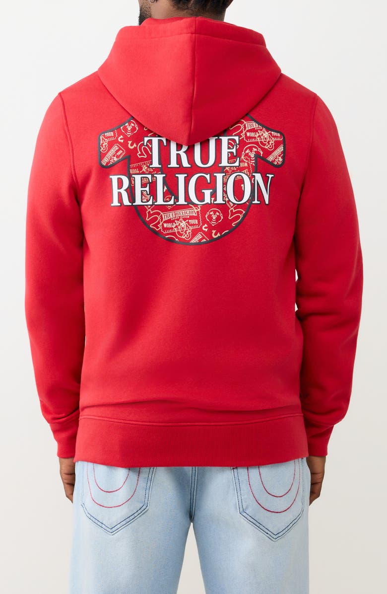 True Religion Filled All-over Print Zip Hoodie, Alternate, color, 