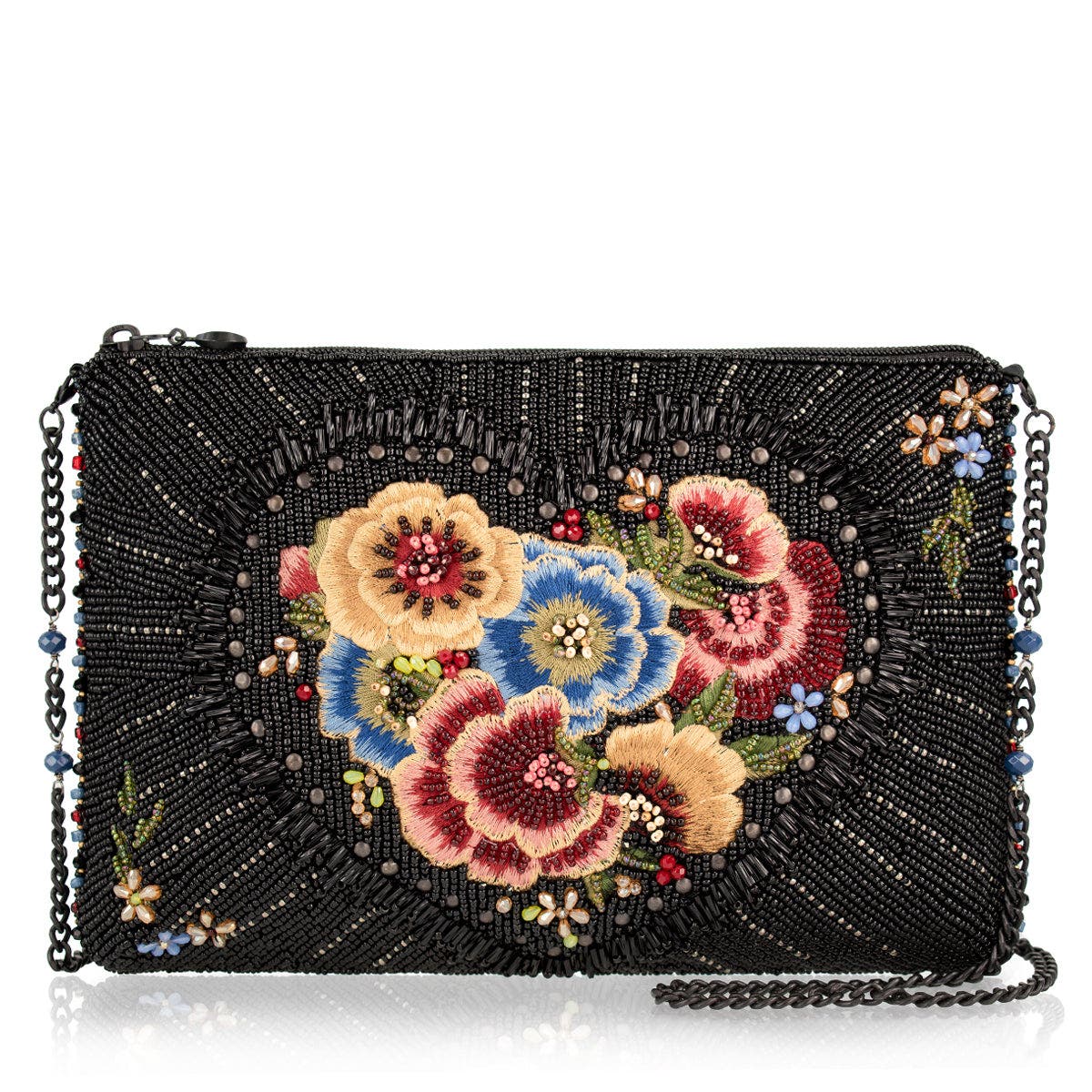 Mary Frances Accessories Blossom Heart Crossbody Handbag, Main, color, Multi
