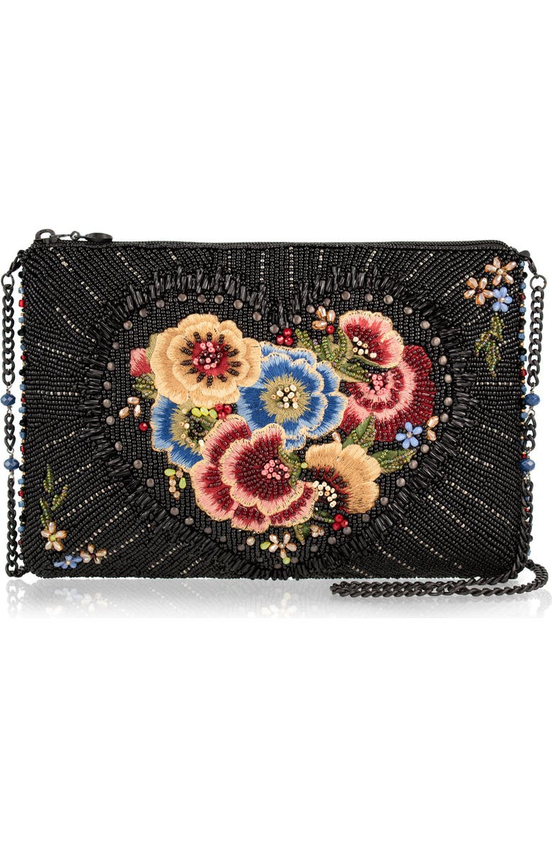 Mary Frances Accessories Blossom Heart Crossbody Handbag, Main, color, Multi