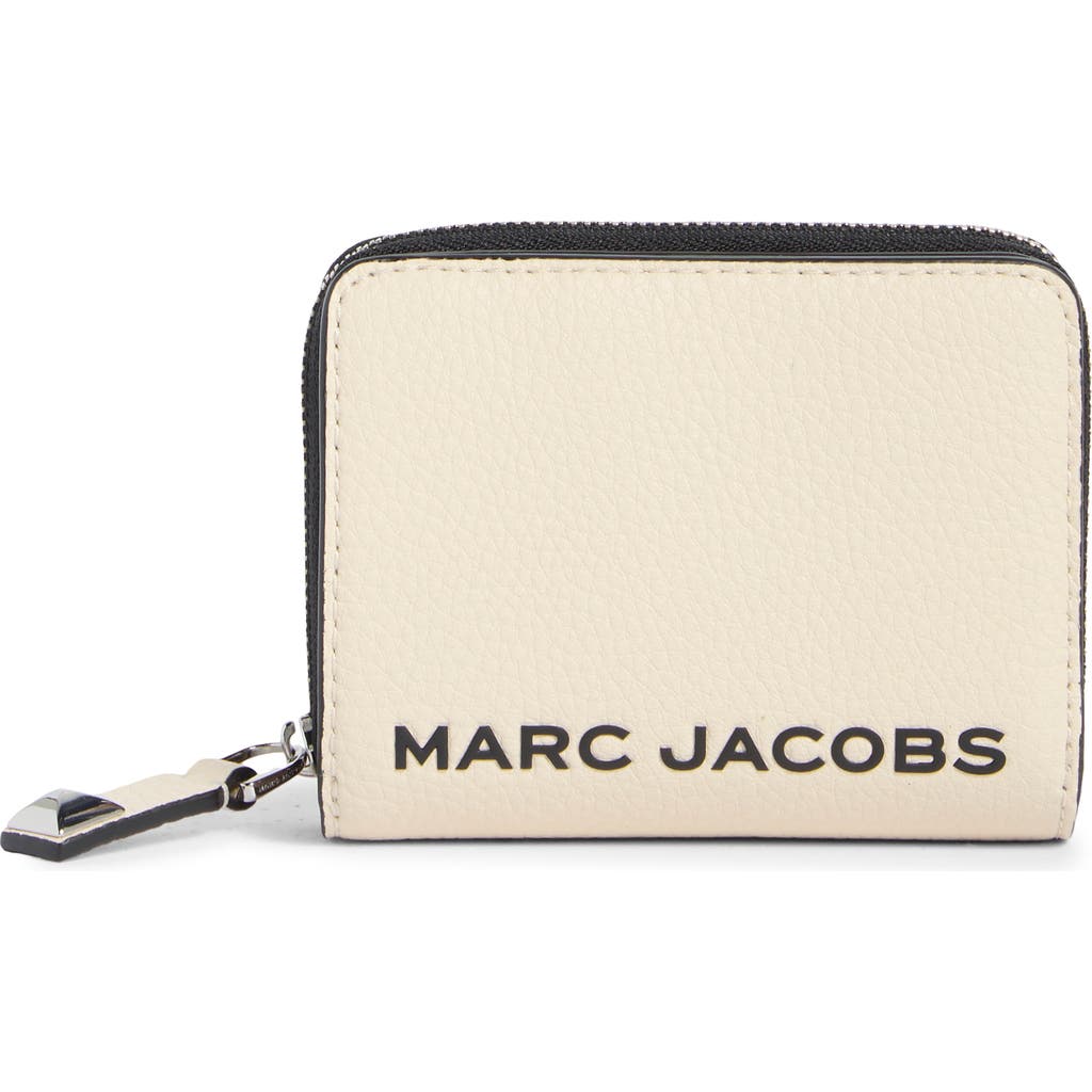 Marc Jacobs Mini Leather Compact Wallet In White
