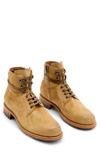 John Varvatos Moto Lace-up Boot In Brown